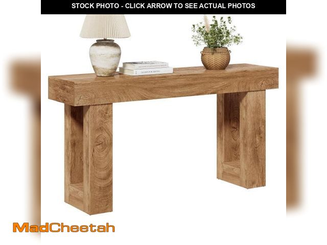 Lot 74-12201949 - LITTLE TREE 63 Inches Long Console Table for Entryway, Sofa Table Behind Couch, Wooden Entry Table F...