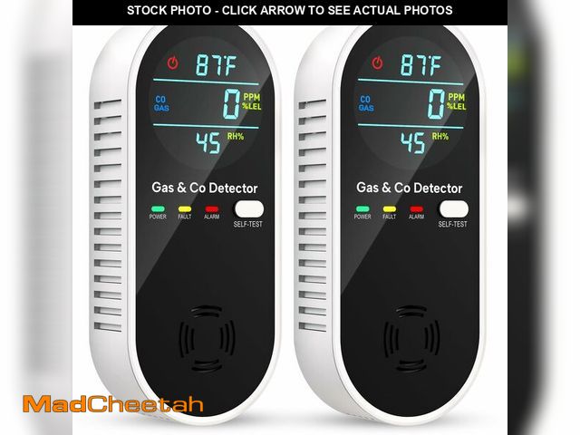 Lot 74-13623019 - Carbon Monoxide Detectors and Natural Gas Detector, 4-in-1 Upgraded Carbon Monoxide Detectors Plug i...