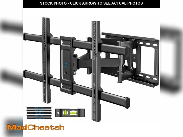 Lot 74-12457697 - PERLESMITH Full Motion TV Wall Mount for Most 37-82 Inch LED, LCD, Flat Curved TVs up to 132lbs VESA...