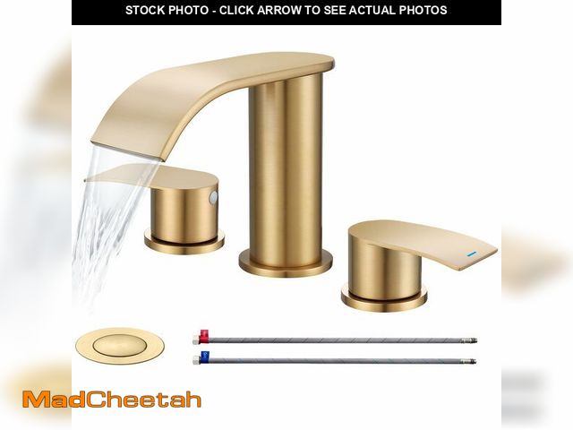 Lot 74-14340814 - Ultimate Unicorn 8 inch Bathroom Faucet Champagne Bronze, Waterfall Bathroom Sink Faucet with Metal ...