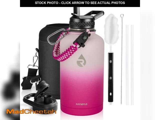 Lot 74-12120101 - RAYMYLO Insulated Water Bottle 64 oz, Triple Wall Vacuum Stainless Steel (Cold for 48 Hrs), Leak Pro...