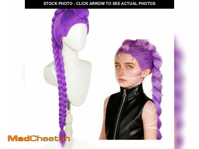 Lot 74-14273257 - Topcosplay 24 inch Girls Long Purple Braid Cosplay Wig Halloween Party Costume Wig - UNUSED