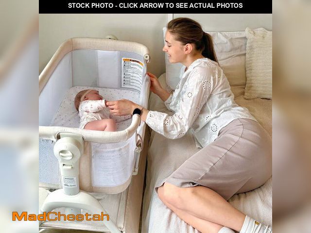 Lot 74-12938113 - HARPPA 3 in 1 Baby Bedside Bassinet Sleeper, Baby Bassinet with Rocking and 5 Heights Adjustable, Be...