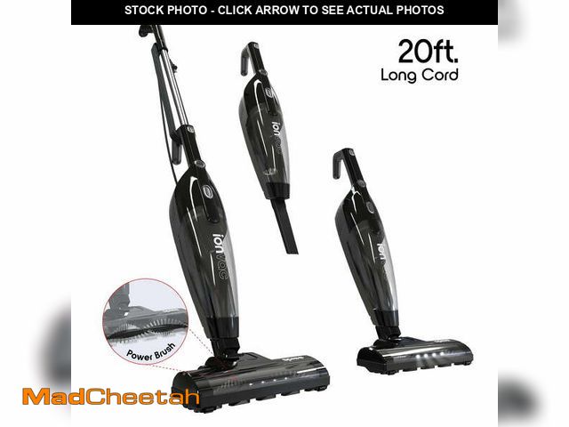 Lot 74-12835534 - Ionvac Spree Corded Stick Vacuum, Multi-Surface 3-in-1 Upright/Handheld Vacuum Cleaner with Carpet C...