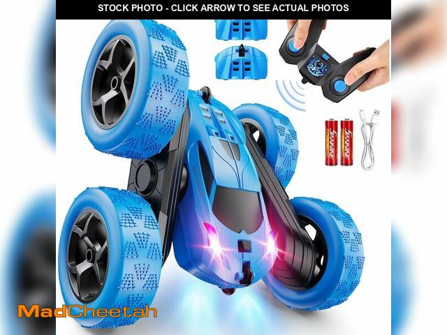 Lot 74-10906042 - QUNREDA Remote Control Car, RC Cars Toys for Kids Ages 6-12, 4WD Stunt Car with LED Lights &amp; 360...