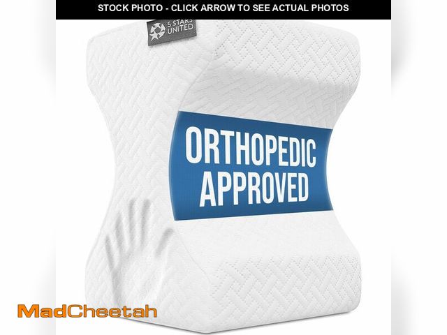 Lot 74-14056053 - 5 STARS UNITED Knee Pillow for Side Sleepers - Hip Pain Relief, Memory Foam Leg Cushion for Side Sle...