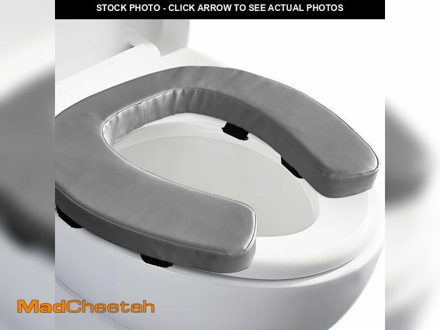Lot 74-13564376 - Toilet Seat Cushion with 2-inch High-Density Foam,Toilet Seat Riser-Suitable for Standard,Elongated ...