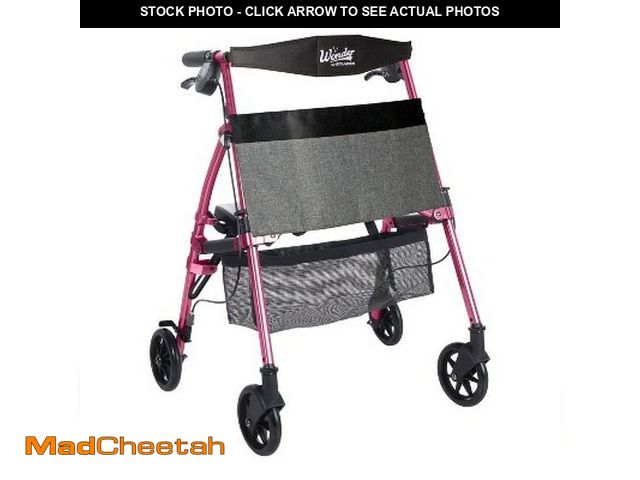 Lot 74-13018514 - Stander Wonder Rollator Plus, Lightweight 4- Wheel Folding Walker with Seat &amp; Basket - UNUSED
