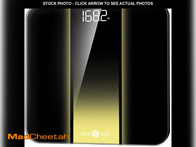 Lot 74-13574158 - RunStar Digital Bathroom Scale for Body Weight with High Precision, Clear LED Backlight Display, Acc...