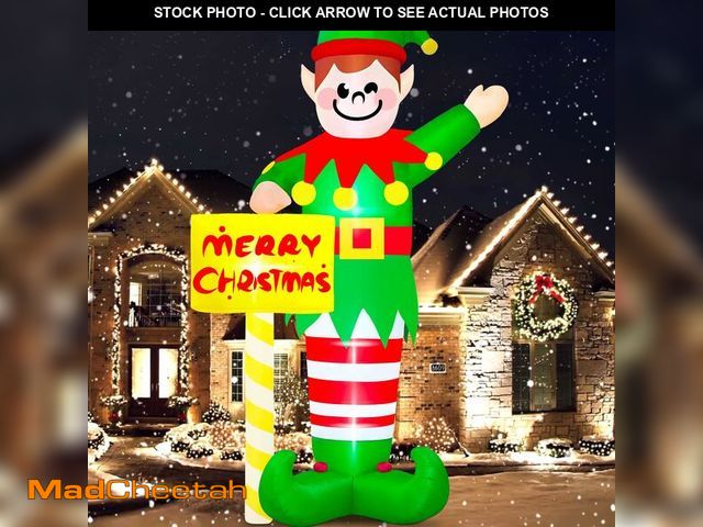 Lot 74-13541948 - Danxilu 14 FT Giant Christmas Inflatables Elf Outdoor Decorations, Huge Elf Inflatable Built-in LED ...