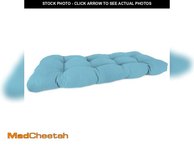 Lot 74-14290875 - Jordan Manufacturing 66 in. W x 19 in. D x 4 in. T Rectangular Outdoor Wicker Bench Cushion in Canva...