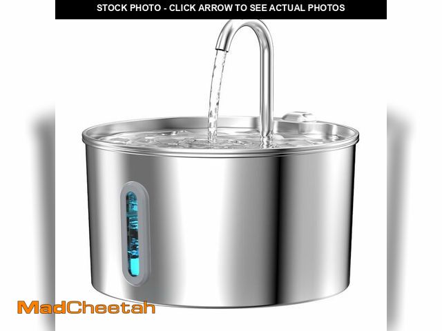 Lot 74-14207218 - Cat Water Fountain Stainless Steel: 2.2 L Cat Fountain for Drinking - Automatic Pet Water Fountain f...