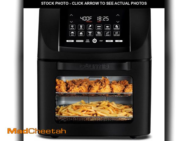 Lot 74-13835916 - Gourmia Air Fryer - 14 Qt All-in-One Oven with Rotisserie, Digital Display with 12 Presets, Roast, B...