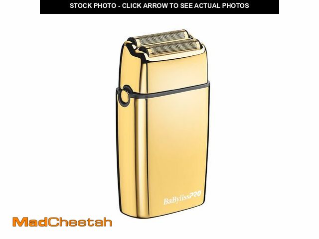 Lot 74-12698479 - BaBylissPRO Baberology Double Foil Shaver FXFS2G GOLDFX Professional Electric Shaver - USED