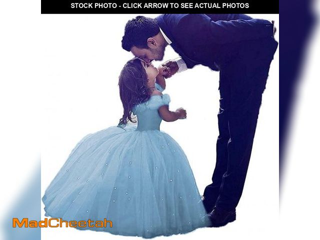 Lot 74-12326764 - Girls Cinderella Princess Pageant Ball Gowns Kids Tulle Flower Girls Dresses Light Blue Size 6 - UNU...