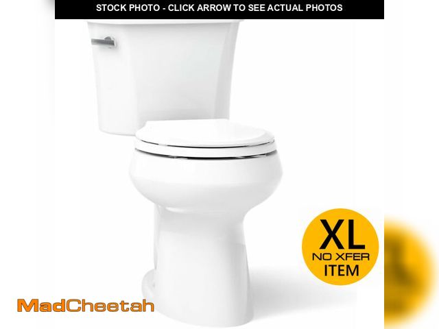 Lot 74-12899344 - Kohler K-5481-0 Highline Comfort Height Two-Piece Round-Front 1.28 gpf Toilet with Class Five Flush ...