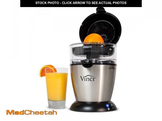 Lot 74-12424931 - *SEE DETAILS* VINCI 50 W 12 fl. Oz. Stainless Steel Hand-Free Citrus Juicer, Automatic With 1-Button...