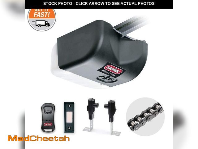 Lot 74-13799681 - (MISSING ACCESSORIES) Genie Chain Drive Garage Door Opener with 1/2 HP Motor, Ceiling-Mounted, for S...