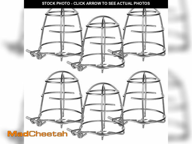 Lot 74-13946954 - 6 PCS Sprinkler Head Guards, Metal Fire Sprinkler Caps Protectors with Mounting Clamps, Impact-Resis...
