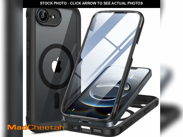 Lot 74-12703642 - Miracase Magnetic for iPhone 16e Case Full-Body Phone with Built-in Glass Screen Protector, [Compati...