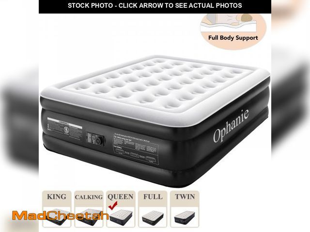 Lot 74-12486961 - Ophanie Queen Air Mattress, 18-Inch Elevated Inflatable Bed with Built-in Pump, Puncture-Resistant, ...