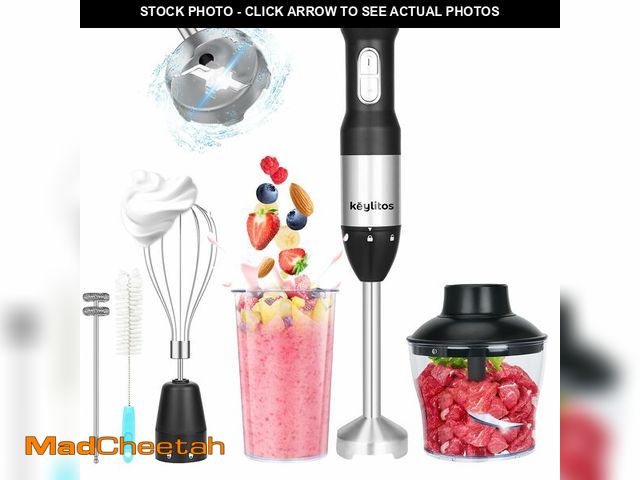 Lot 74-14210353 - Keylitos 5 in 1 Immersion Hand Blender Mixer, [Upgraded] Handheld Stick Blender with 600ML Chopper, ...