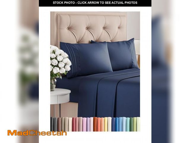 Lot 74-12116823 - King Size 4 Piece Sheet Set - Comfy Breathable &amp; Cooling Bed Sheets Set - Hotel Luxury Bedding f...