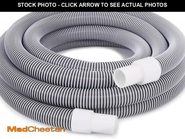 Lot 74-10615094 - 1-1/2" x 36 Foot Heavy Duty Pool Vacuum Hose With Swivel Cuff, 1.5" Professional Pool Hose for In-Gr...