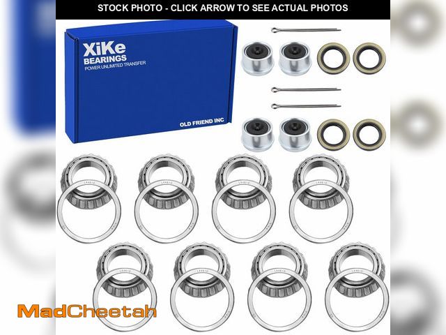 Lot 74-13632067 - XiKe 4 Set Trailer Bearings Fits for 1'' 2000-2200 Lbs Axles Trailer Wheel Hub Bearings Kit, L44643/...