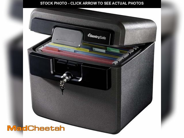 Lot 74-12686241 - SentrySafe HD4100 Fire-Resistant and Water-Resistant Box Safe with Key Lock, 0.65 Cu. ft. - UNUSED