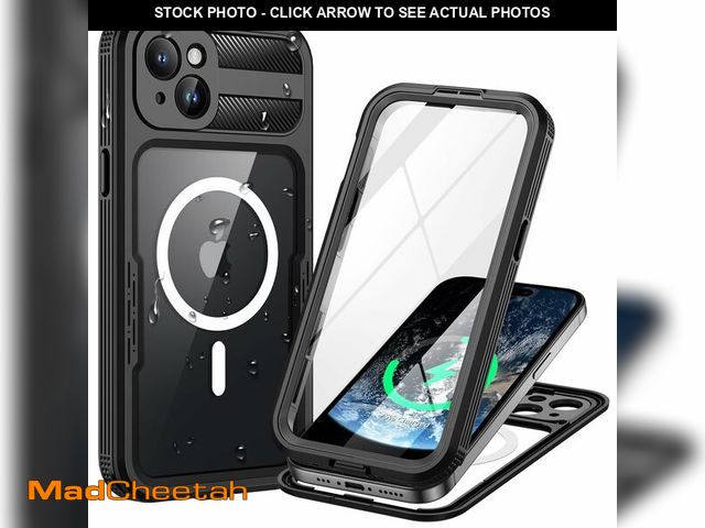 Lot 74-14049831 - Lanhiem Magnetic for iPhone 15 Case, IP68 Waterproof Dustproof Case, [Compatible with Magsafe] [Buil...