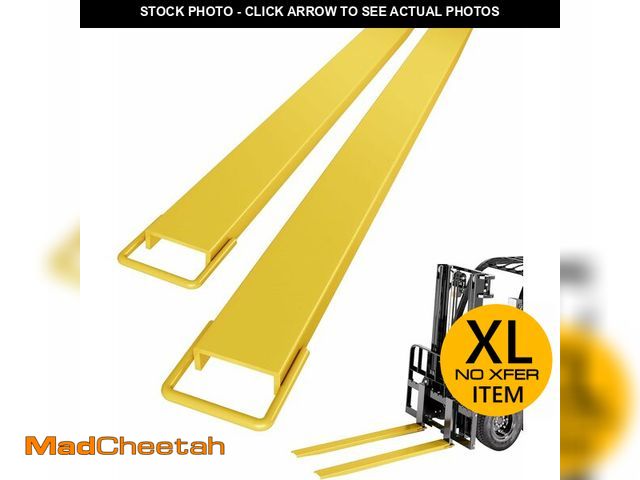 Lot 74-13073293 - TrekTide 1 Pair Forklift Extension, 72 Inch Length &amp; 4.5 Inch Inner Width, Heavy Duty Steel Pall...