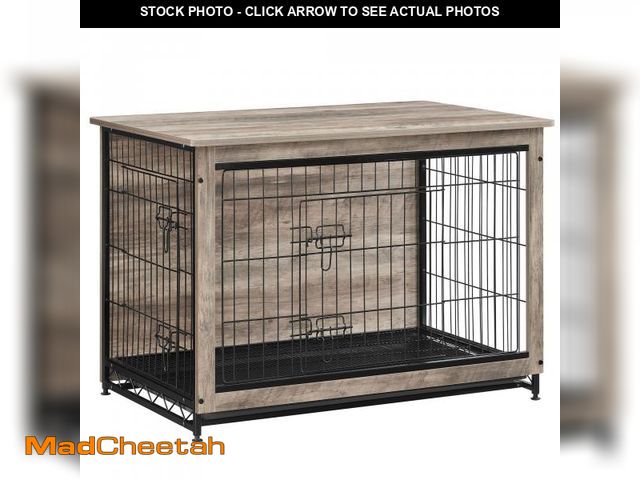 Lot 74-12538894 - (MISSING HARDWARE) Feandrea Dog Crate Furniture, 38.6" Side End Table, Modern Kennel for Dogs Indoor...