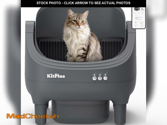 Lot 74-13844814 - Self Cleaning Litter Box, Automatic Cat Litter Box-APP Control, Open-Design Electric Litter Box, Saf...