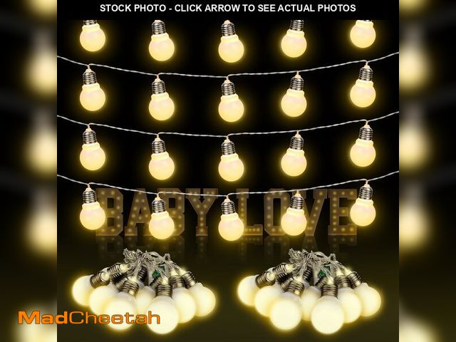 Lot 74-13964876 - Retisee 4 Pcs Marquee Light String Bulbs13.8 ft Long for Marquee Letters Numbers 3 4 ft Tall Waterpr...