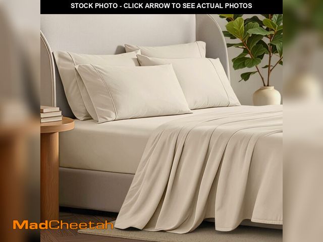 Lot 74-14144987 - Bare Home Hotel Luxury Full Sheet Set, Extra Soft - 6 Piece Set - Deep Pockets - Easy Fit - Cooling ...