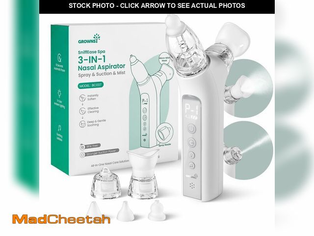 Lot 74-14209264 - GROWNSY SniffEase Spa 3-in-1 Nasal Aspirator for Baby Ã¢â¬â Spray, Suction &amp; Mist, Hospital-G...