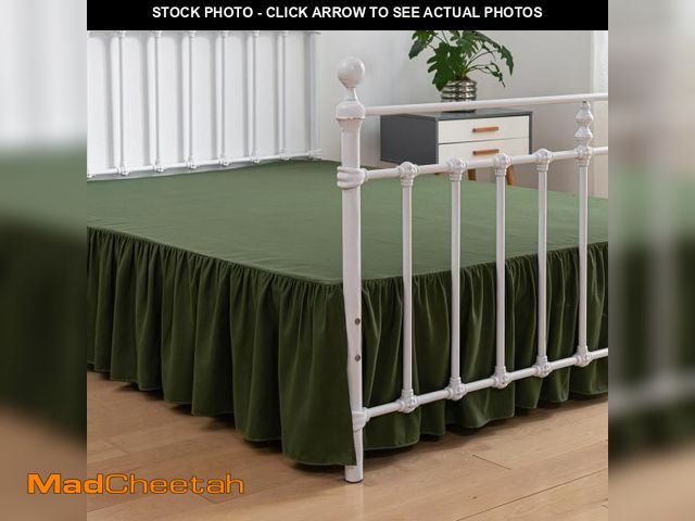 Lot 74-11559177 - xuan dian Bed Skirt Full Size Ruffled Bed Skirts with Split Corners, 12 Inch Drop Dust Ruffle Bed Sk...