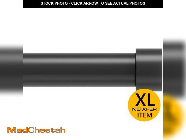 Lot 74-13734055 - Umbra Cappa Curtain Rod, Includes 2 Matching Finials, Brackets &amp; Hardware, 120 to 180-Inches, Bl...