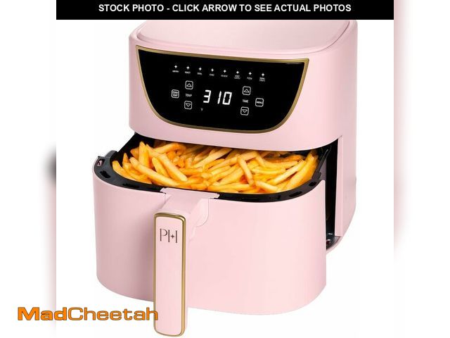 Lot 74-14591372 - Paris Hilton 6-Quart Air Fryer, Nonstick Basket Made Without PFAS, Touchscreen, 8-in-1 (Fry, Roast, ...
