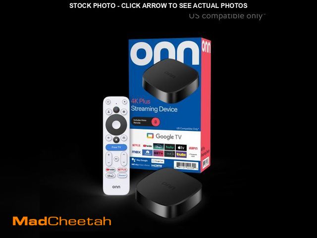 Lot 74-12527854 - onn 4K Plus Streaming Device, Google TV - Ultra-fast Streaming, Stunning 4K UHD, 16GB Storage, 2GB R...