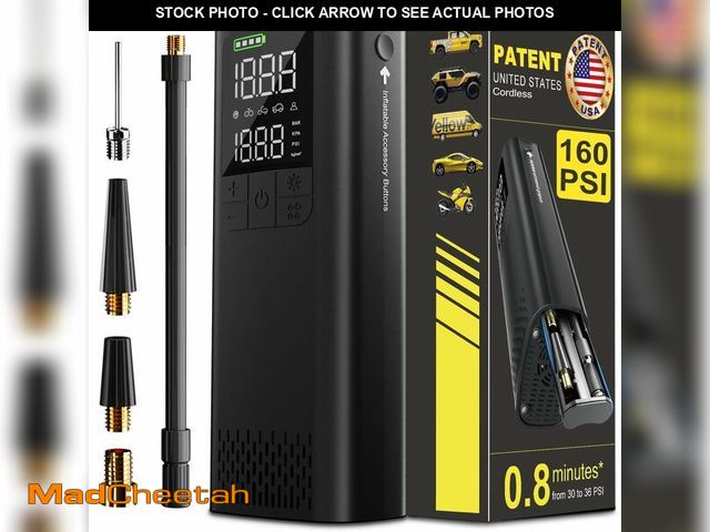 Lot 74-12433350 - BBD Car Tire Inflator Portable Air Compressor,0.8 Min Full Inflation 160 PSI Digital Electric Auto A...