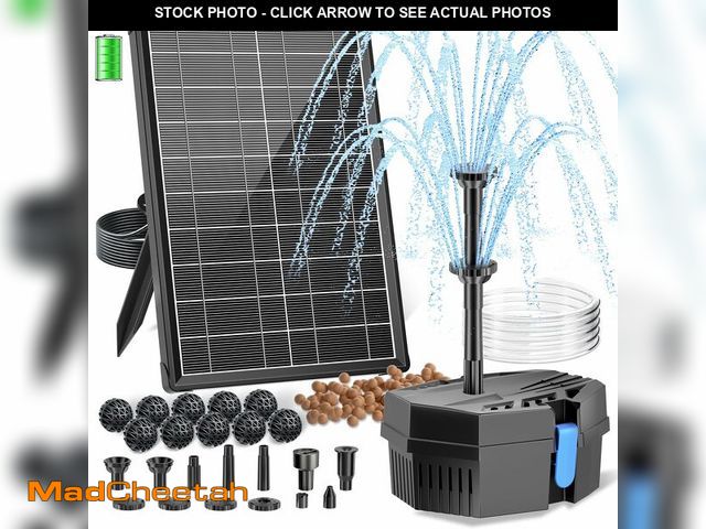Lot 74-14331781 - Biling Solar Pond Filter for Small Pond, 8W Solar Water Fountain with 3600mAh Battery, Clean Water C...