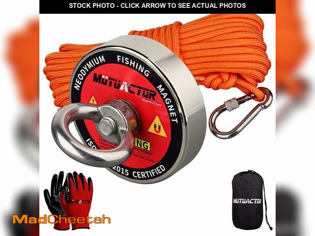 Lot 74-14270370 - MUTUACTOR Magnet Fishing Kit,ÃÂ¦2.36Ã¢â¬â¢Ã¢â¬â¢ Heavy Duty Neodymium N52 Magnet with 20m(64 Fo...