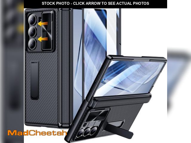 Lot 74-12355615 - Temdan for Samsung Galaxy Z Fold 6 Case with [Slide Lens Cover][Built-in Screen Protector &amp; Kick...