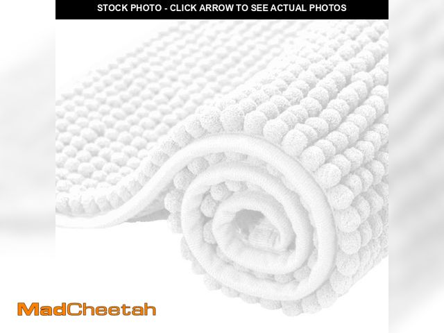 Lot 74-12442741 - SUBRTEX Bathroom Rugs, 24" x 36" Chenille Bath Rug Soft Short Plush Bath Mat Soft Shower Mat Water A...