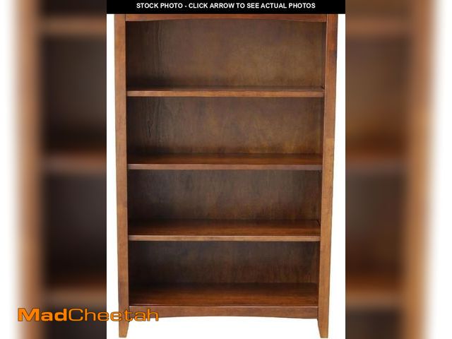 Lot 74-12279641 - IC International Concepts Shaker Bookcase, 48" High 40lbs per Shelf wt Capacity, Solid Real Wood, St...