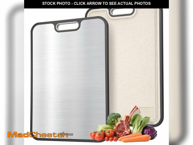 Lot 74-13955843 - Washour Titanium Cutting Boards for Kitchen, Non Toxic 2-in-1 Cutting Board Double Sided, Food Grade...
