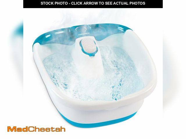 Lot 74-14348778 - Homedics Bubble Mate Foot Spa, Toe Touch Controlled Foot Bath with Invigorating Bubbles and Splash P...