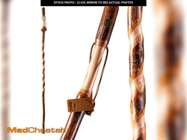 Lot 74-12398879 - Brazos Rustic Wood Walking Stick, Twisted Hickory, Traditional Style Handle, for Men &amp; Women, Ma...